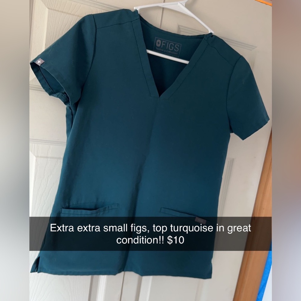 Turquoise FIGS scrub top
